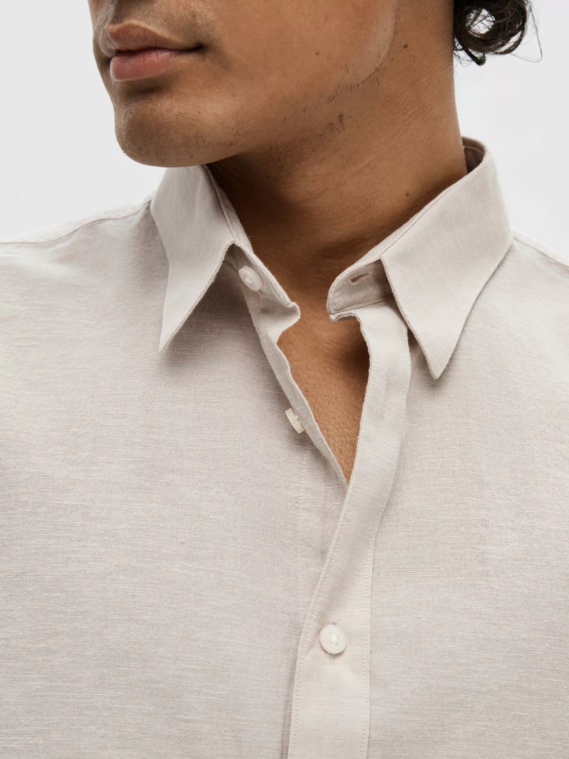 SELECTED HOMME Leinenhemd NEW-LINEN SHIRT unifarben günstig online kaufen