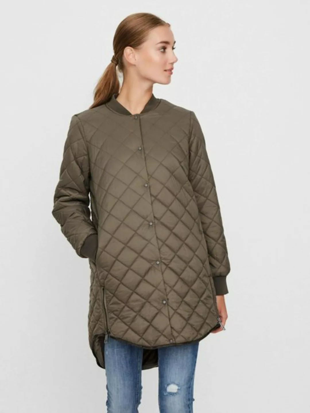 VERO MODA Gesteppter Jacke Damen Grau günstig online kaufen