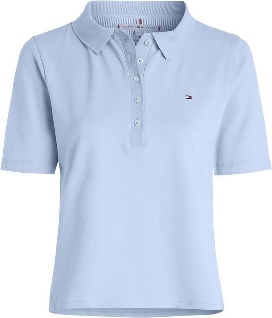 Tommy Hilfiger Poloshirt 1985 SLIM PIQUE POLO SS mit dezenter Tommy Hilfige günstig online kaufen