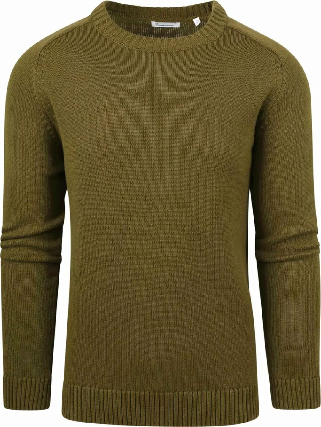 KnowledgeCotton Apparel Pullover Olivgrün - Größe M günstig online kaufen