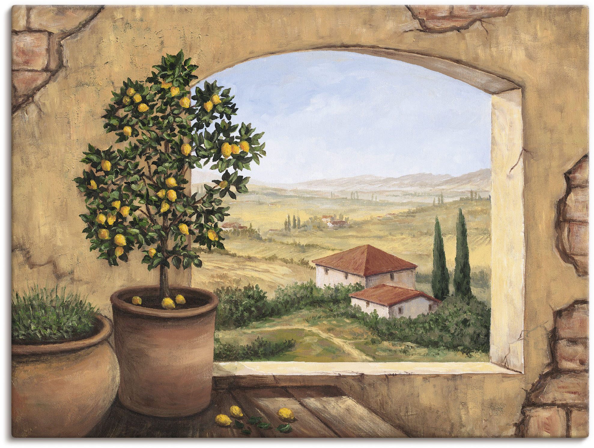 Artland Wandbild »Fenster in der Toskana«, Fensterblick, (1 St.), als Alubi günstig online kaufen