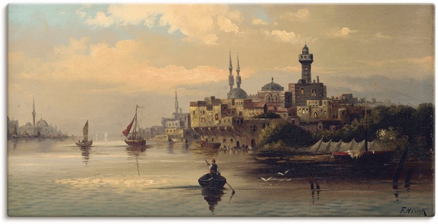 Artland Wandbild »Kauffahrtsschiffe auf Bosporus, Istanbul«, Gewässer, (1 S günstig online kaufen