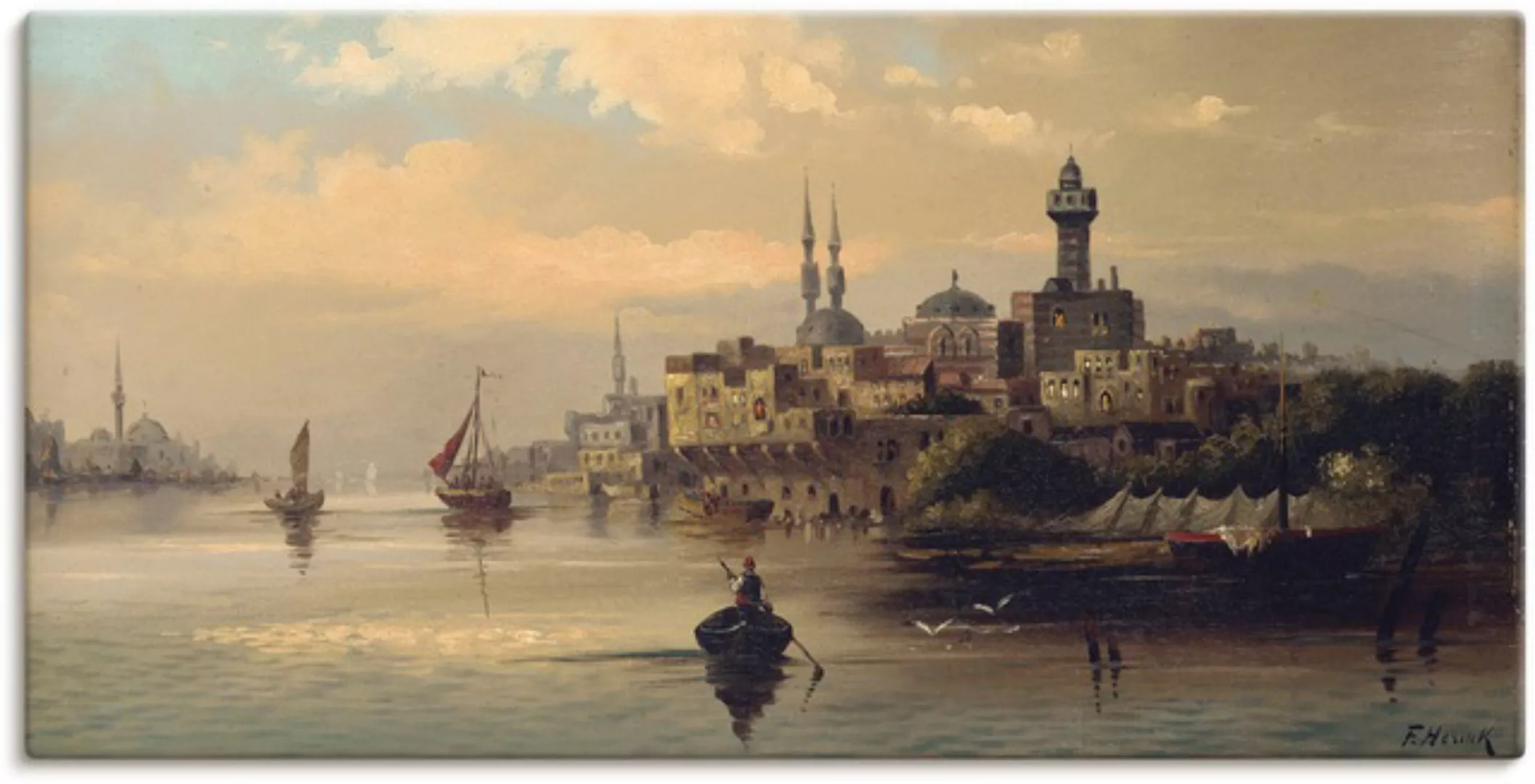 Artland Wandbild "Kauffahrtsschiffe auf Bosporus, Istanbul", Gewässer, (1 S günstig online kaufen