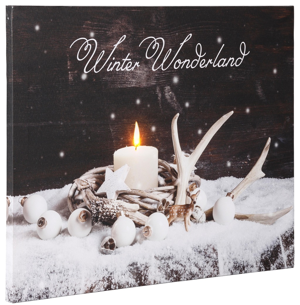 Dreams LED-Bild "Winter Wonderland, Weihnachtsdeko", batteriebetrieben günstig online kaufen