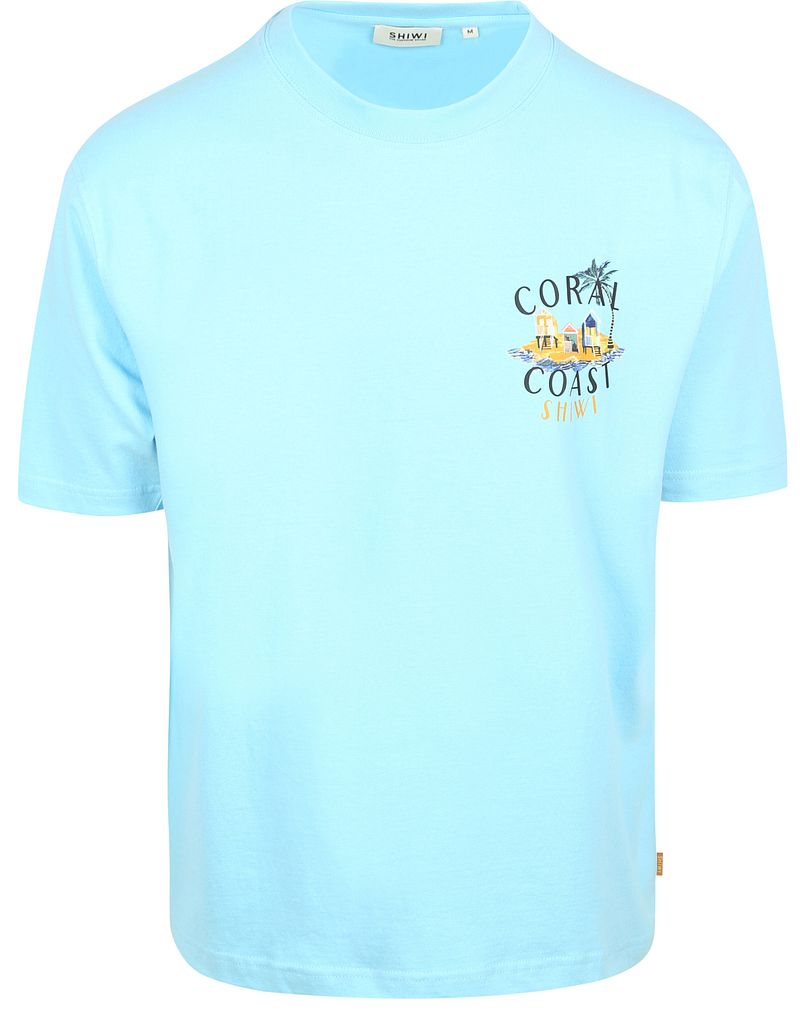 Shiwi T-Shirt Finn Coral Coast Backprint Hellblau - Größe XL günstig online kaufen