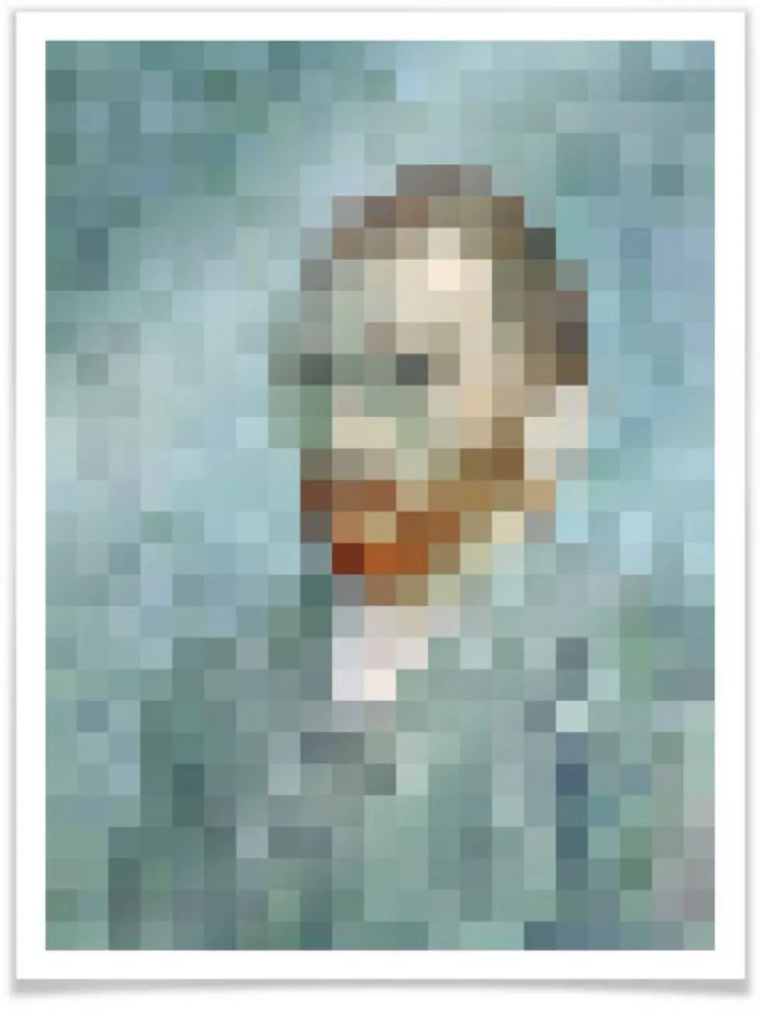 Wall-Art Poster "Pixel Portrait van Gogh Bildnis", Person, (1 St.), Poster günstig online kaufen