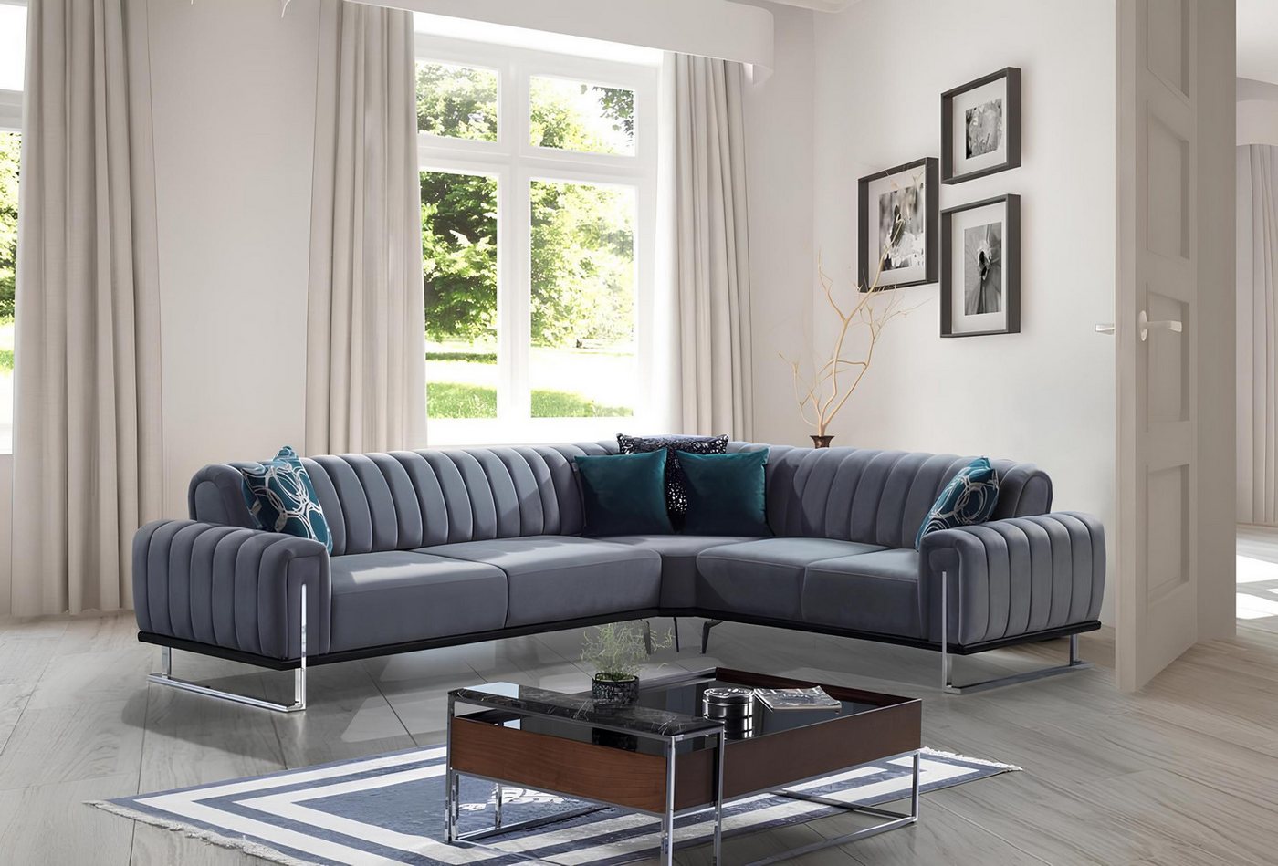 JVmoebel Ecksofa Ecksofa L-Form Lounge-Ecksofa L-Sofa Eckcouch Ecklounge Co günstig online kaufen