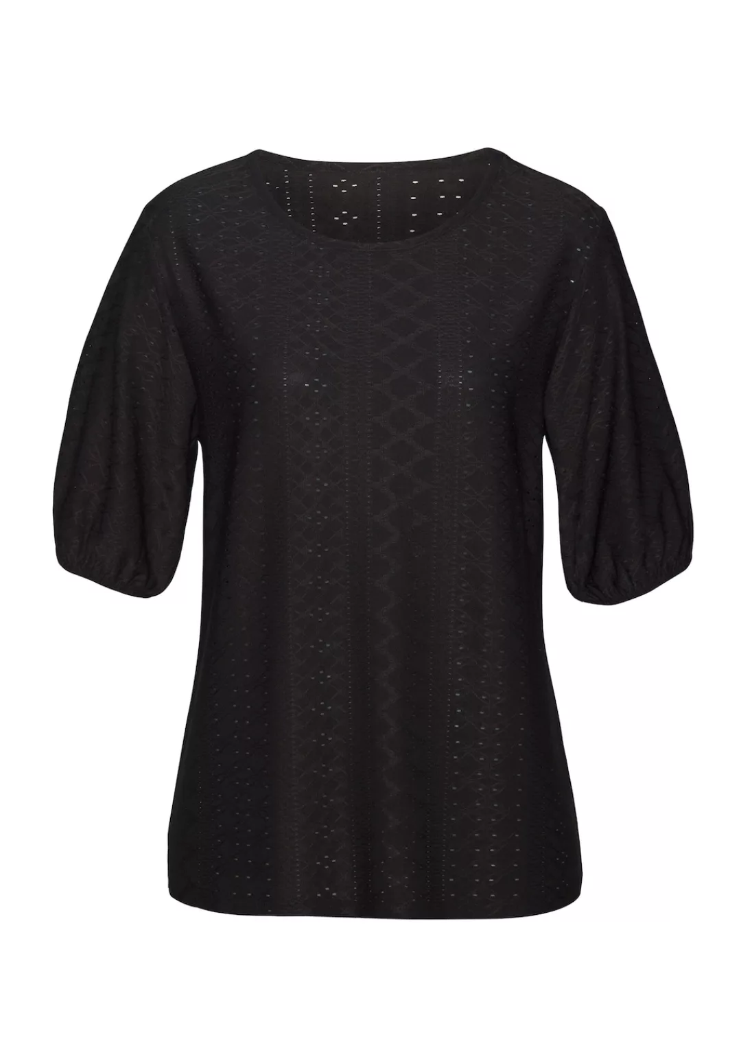 Vivance T-Shirt (1-tlg) mit modischer Lochstickerei günstig online kaufen