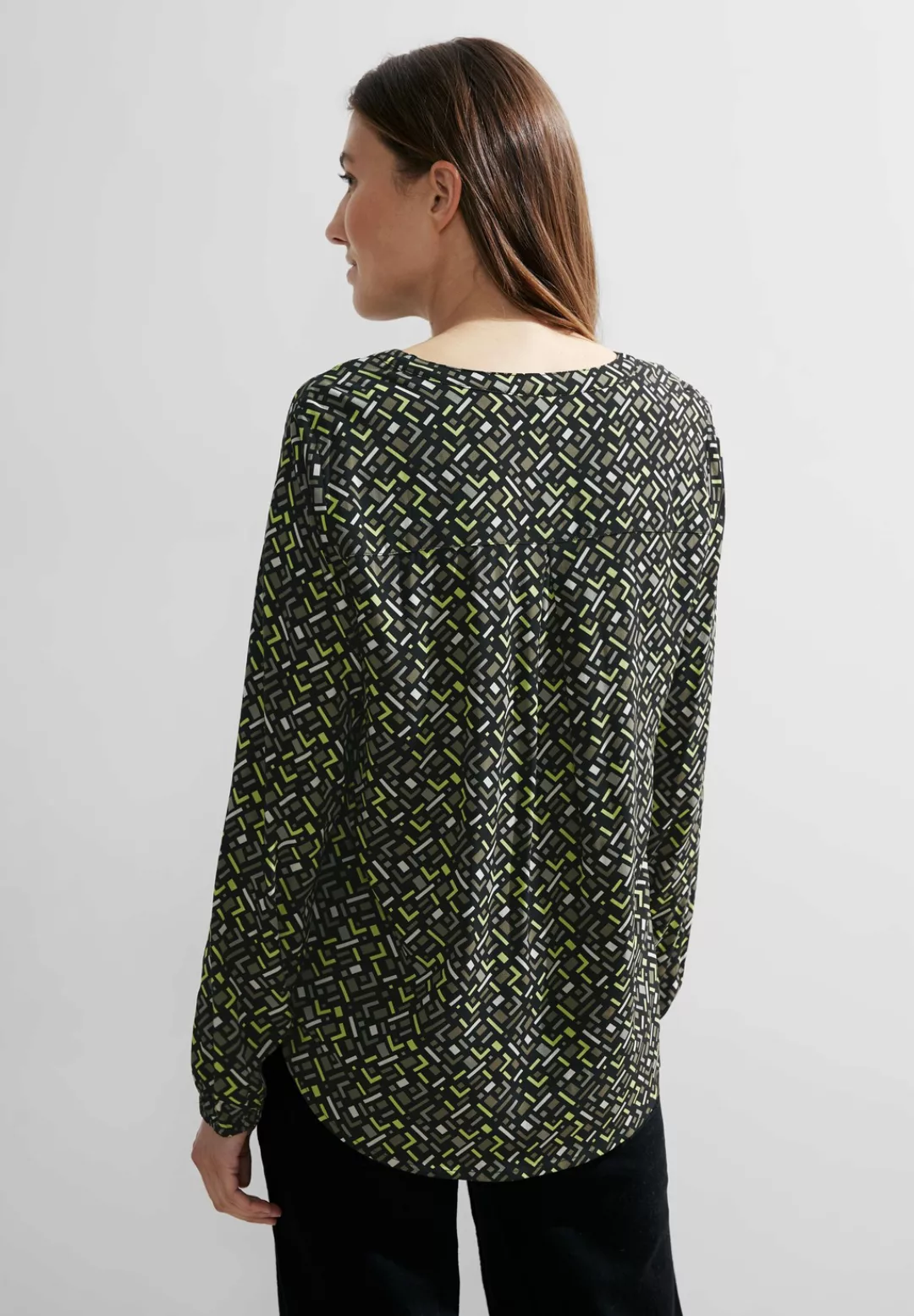 Cecil Langarmbluse Minimal Print Blouse günstig online kaufen