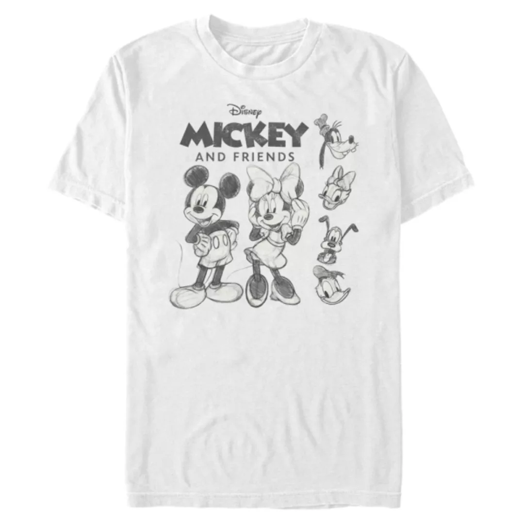 Disney Classics - Micky Maus - Gruppe Mickey Freinds Sketch - Männer T-Shir günstig online kaufen