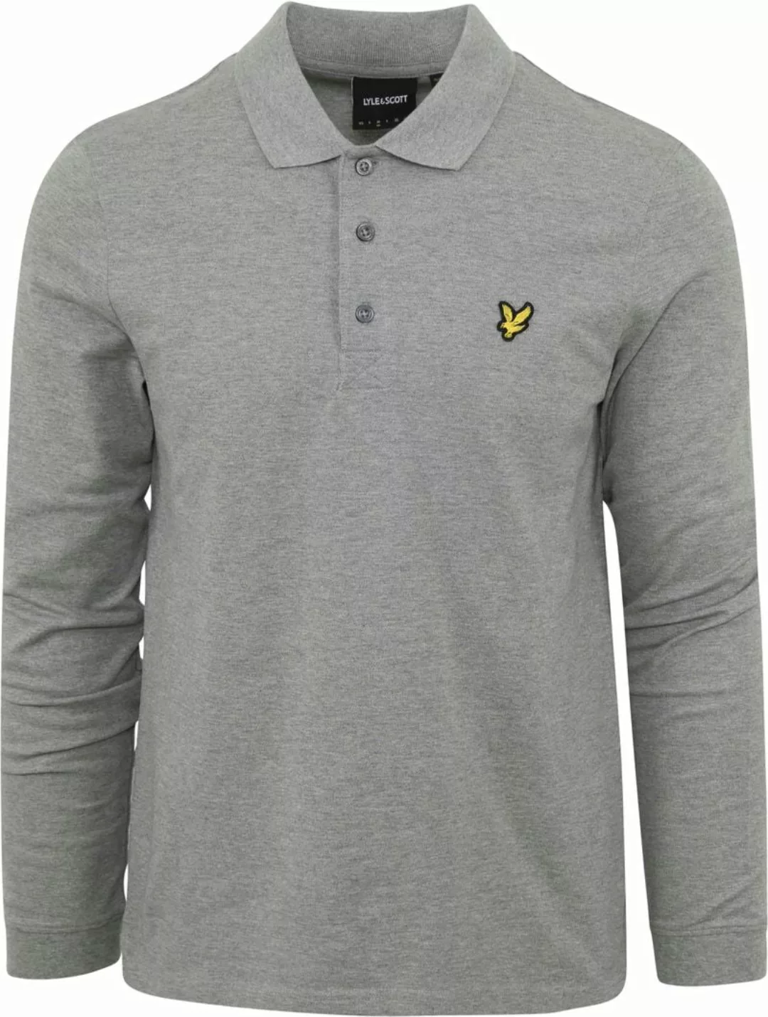 Lyle and Scott Longsleeve Polo Grau - Größe M günstig online kaufen