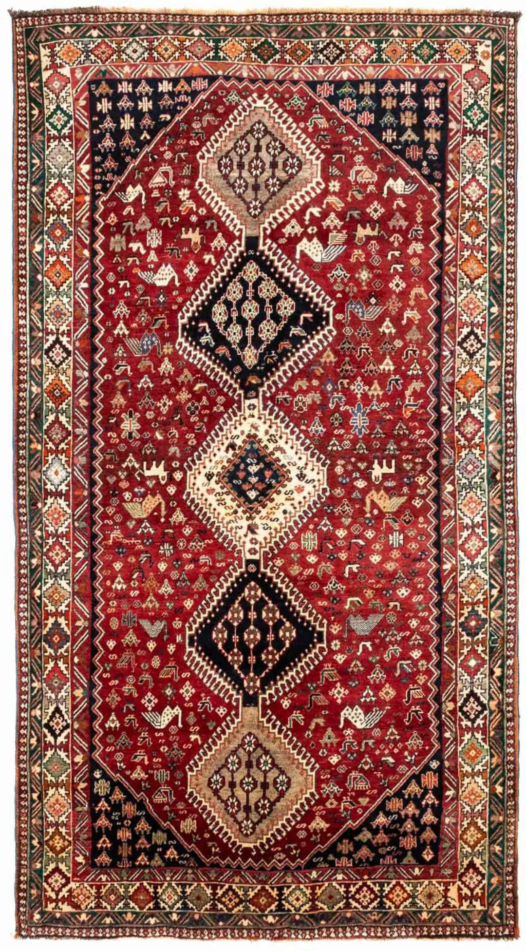 morgenland Wollteppich »Shiraz Medaillon 258 x 163 cm«, rechteckig, Unikat günstig online kaufen