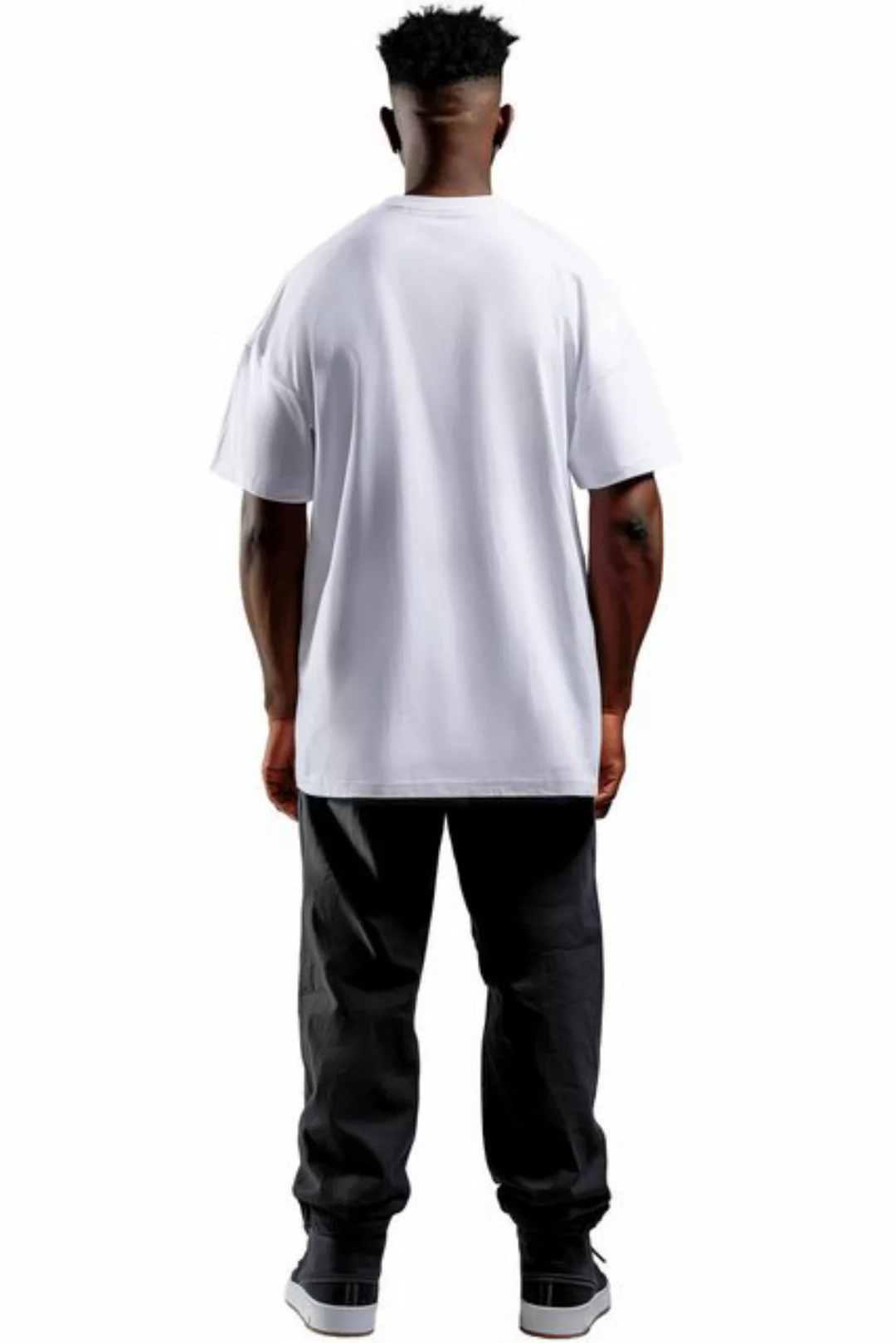 Reichstadt Oversize-Shirt Casual T-shirt 22RS033 White XXL mit Stitching au günstig online kaufen