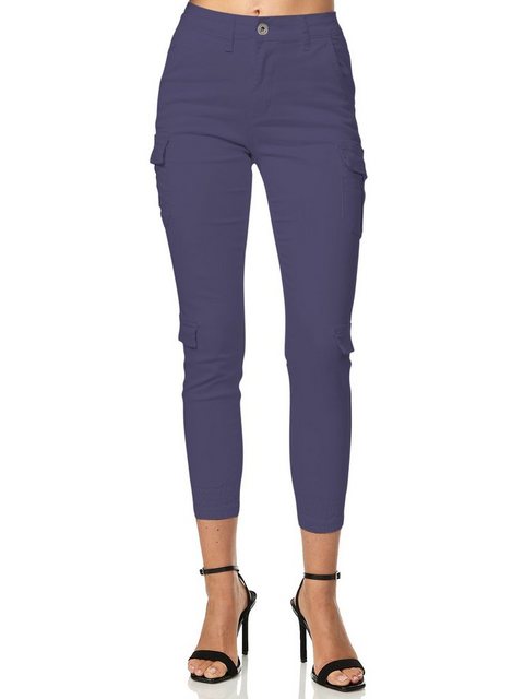 Elara Cargohose Elara Damen Cargo Hose Slim Fit Denim (1-tlg) günstig online kaufen