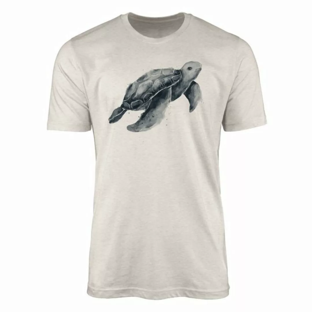 Sinus Art T-Shirt Herren Shirt 100% gekämmte Bio-Baumwolle T-Shirt Meeressc günstig online kaufen
