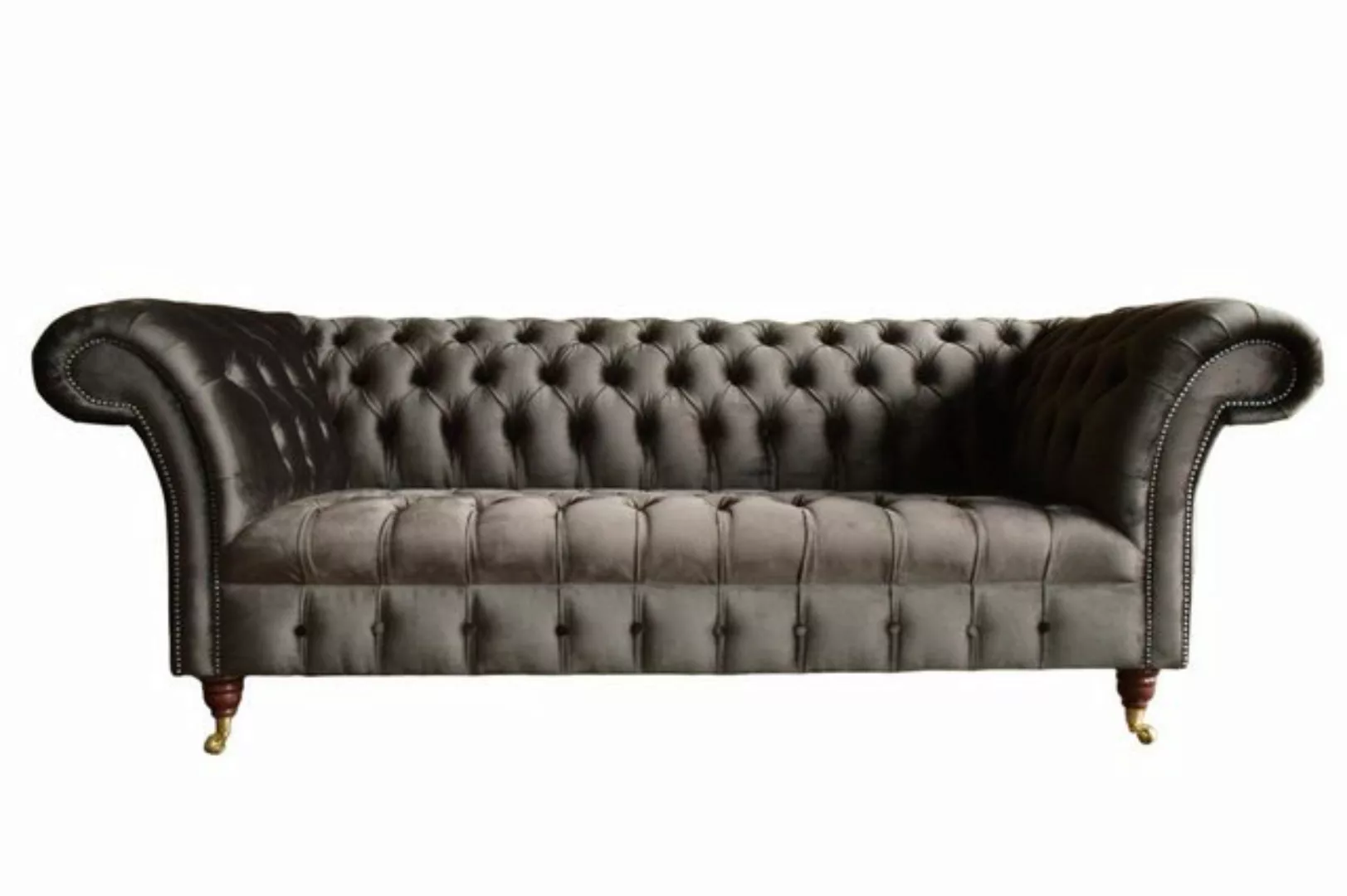 JVmoebel Chesterfield-Sofa Chesterfield Design Luxus Polster Sofa Braun Sit günstig online kaufen