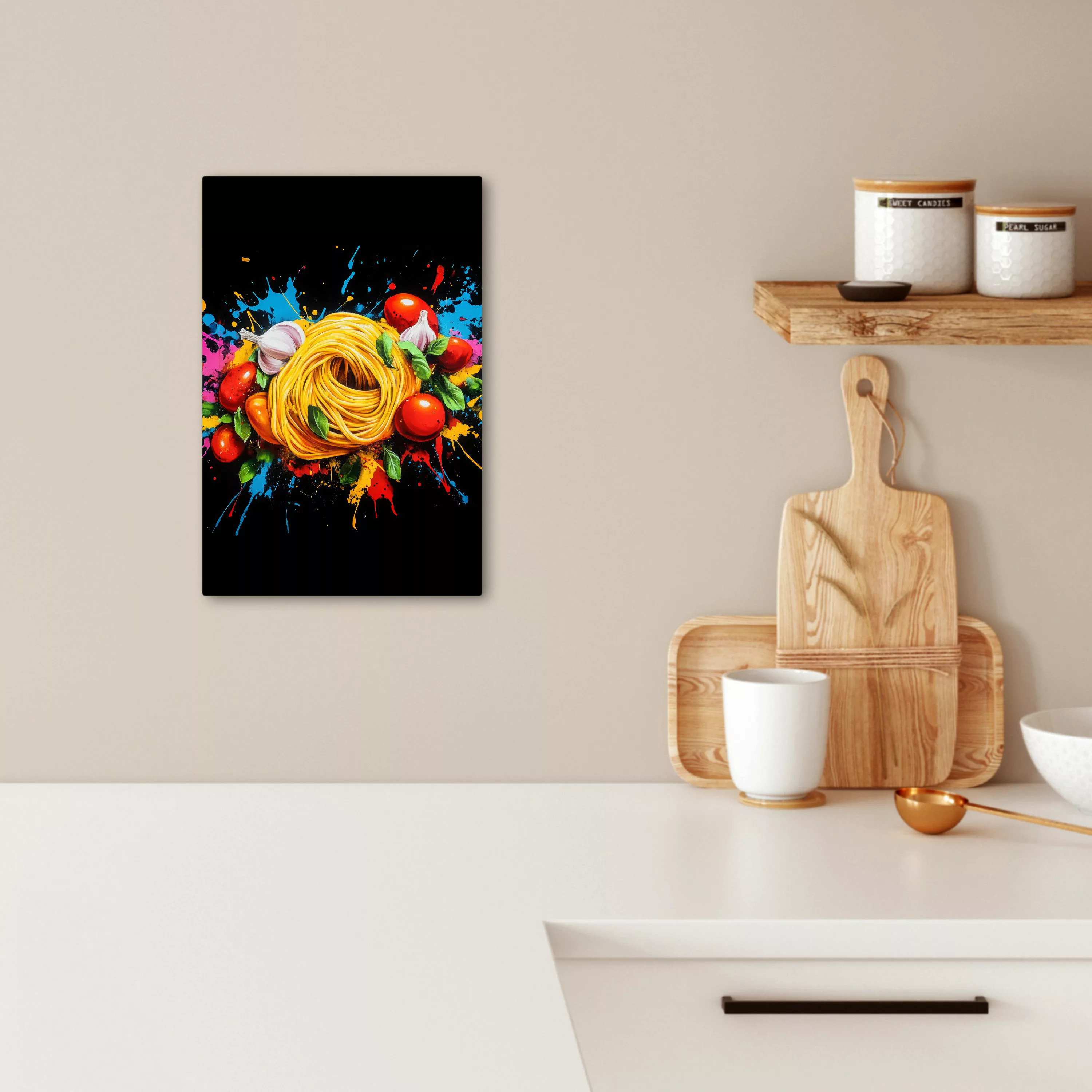 OneMillionCanvasses® Leinwandbild Spaghetti - Graffiti - günstig online kaufen
