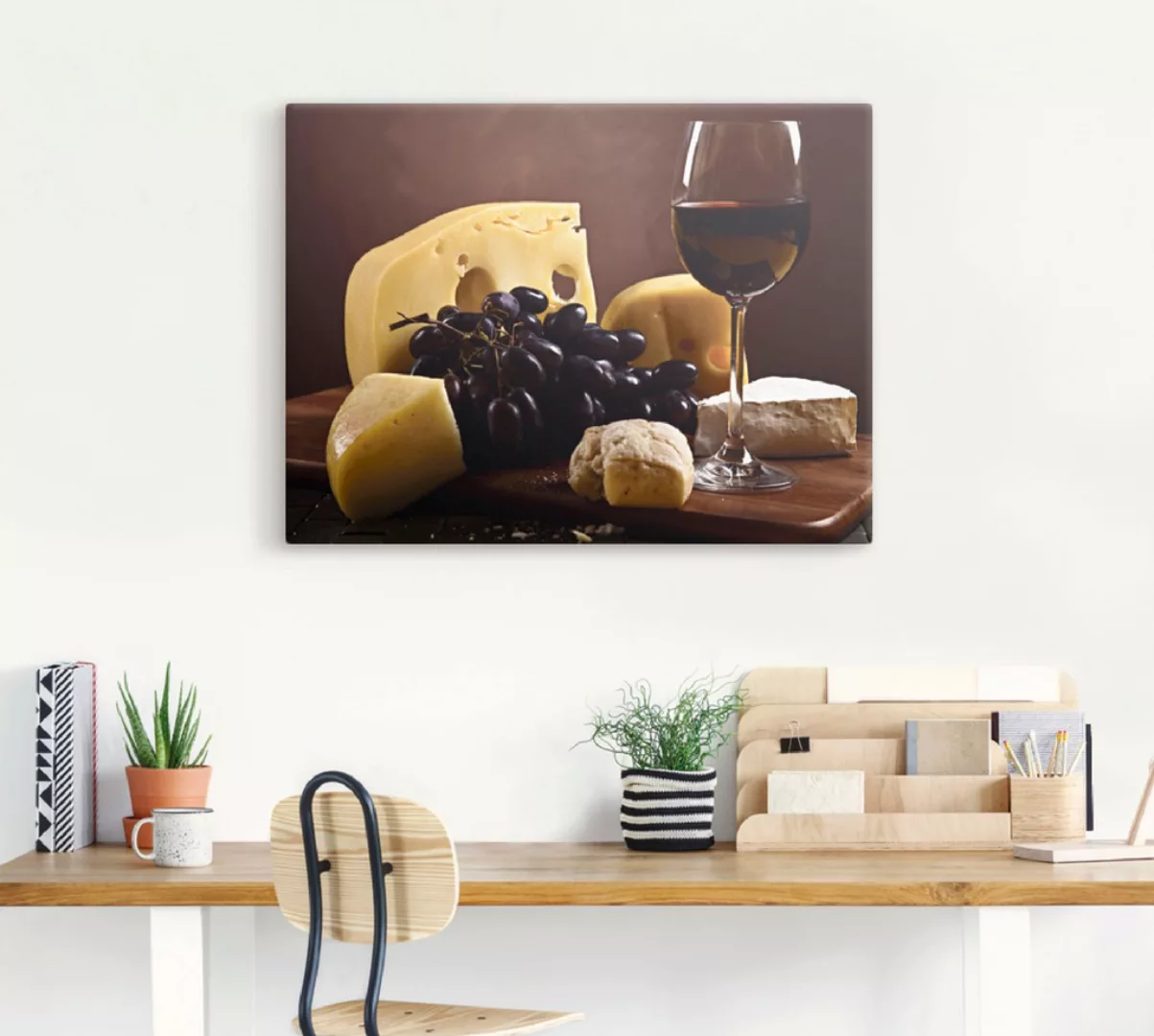 Artland Leinwandbild "Käse Stillleben", Lebensmittel, (1 St.), auf Keilrahm günstig online kaufen