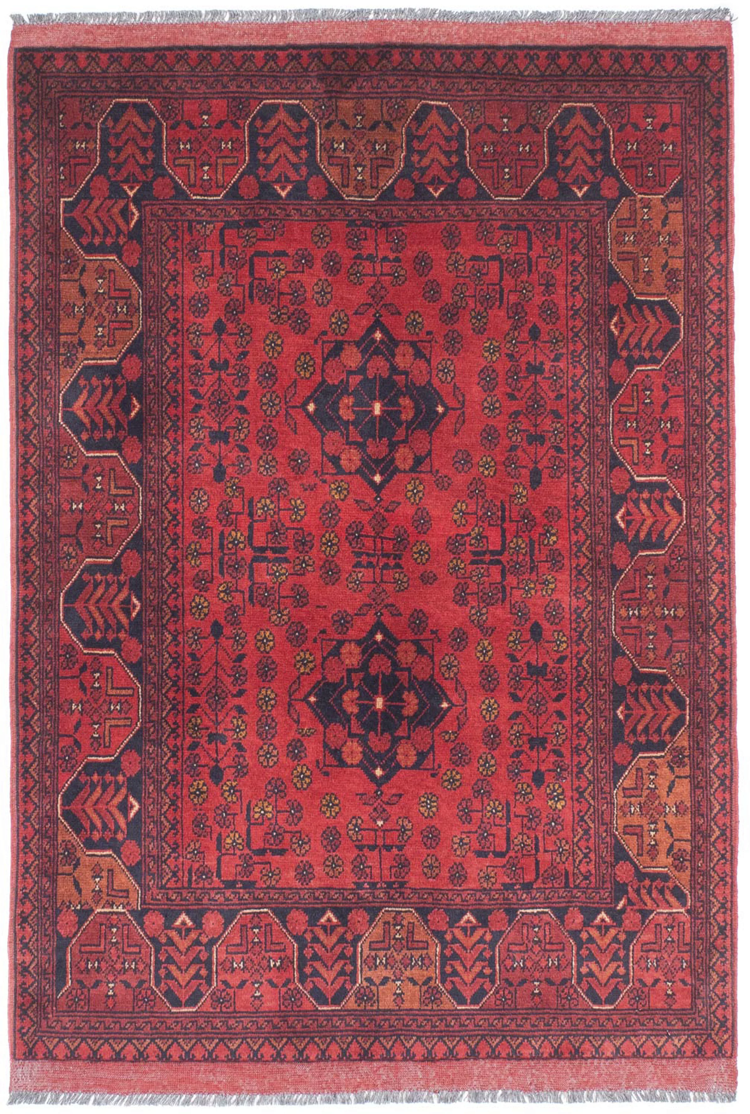 morgenland Orientteppich »Afghan - Kunduz - 145 x 103 cm - dunkelrot«, rech günstig online kaufen