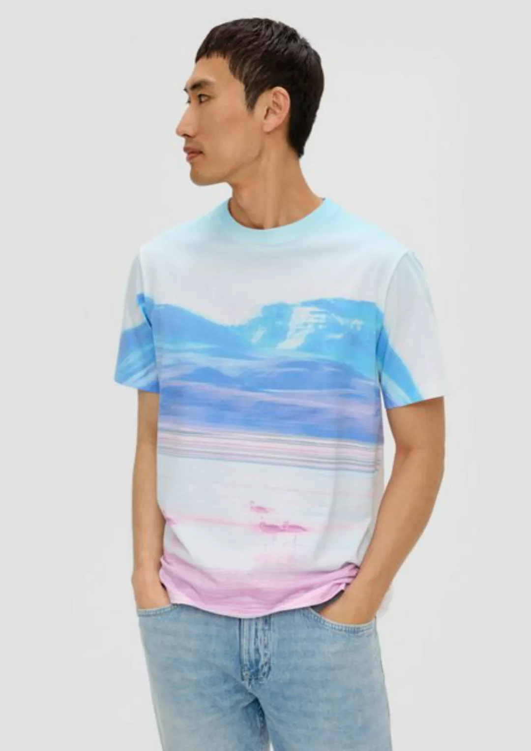 s.Oliver Kurzarmshirt T-Shirt mit Fotoprint günstig online kaufen