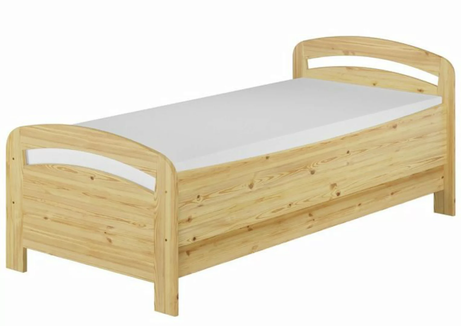 ERST-HOLZ Bett Seniorenbett 90x200 Kiefer massiv mit Rollrost u. Matratze, günstig online kaufen