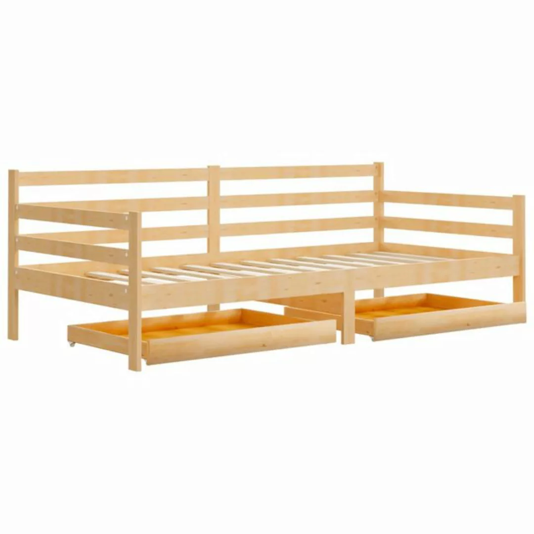 vidaXL Bett Tagesbett mit Schubladen 90x200 cm Massivholz Kiefer günstig online kaufen