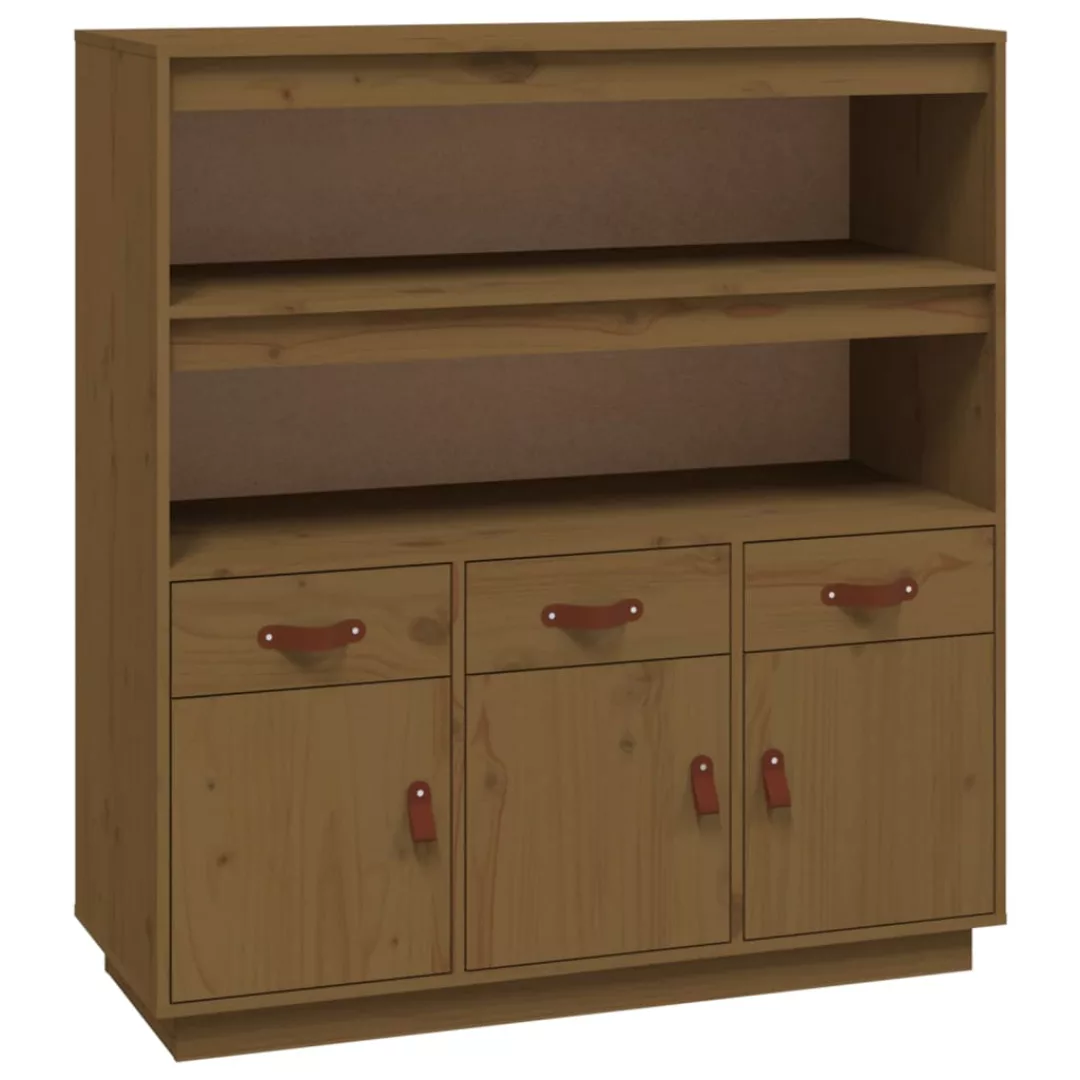 Vidaxl Highboard Honigbraun 100x40x108,5 Cm Massivholz Kiefer günstig online kaufen