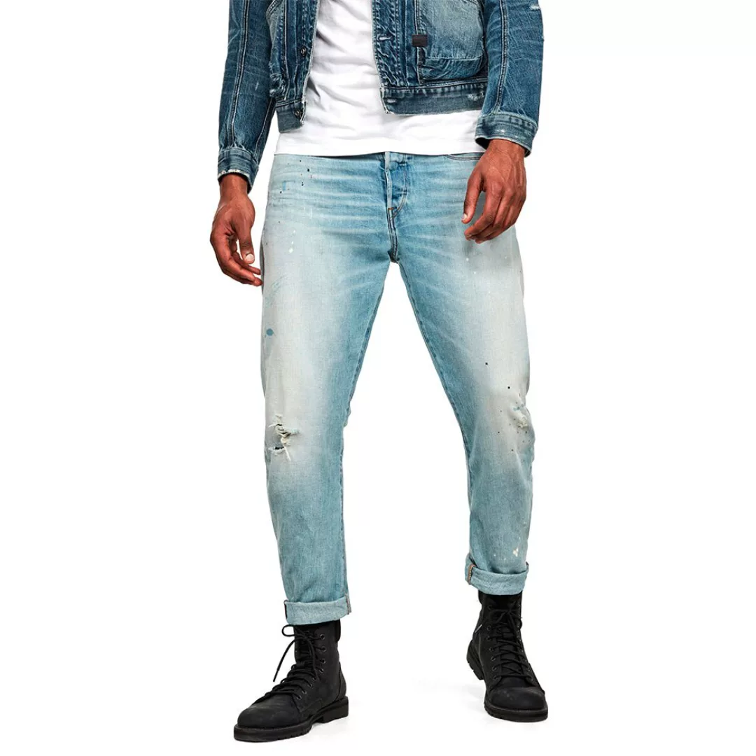 G-star Tyespe C 3d Straight Tapered 2.1 Jeans 33 Vintage Mineral Blue Paint günstig online kaufen