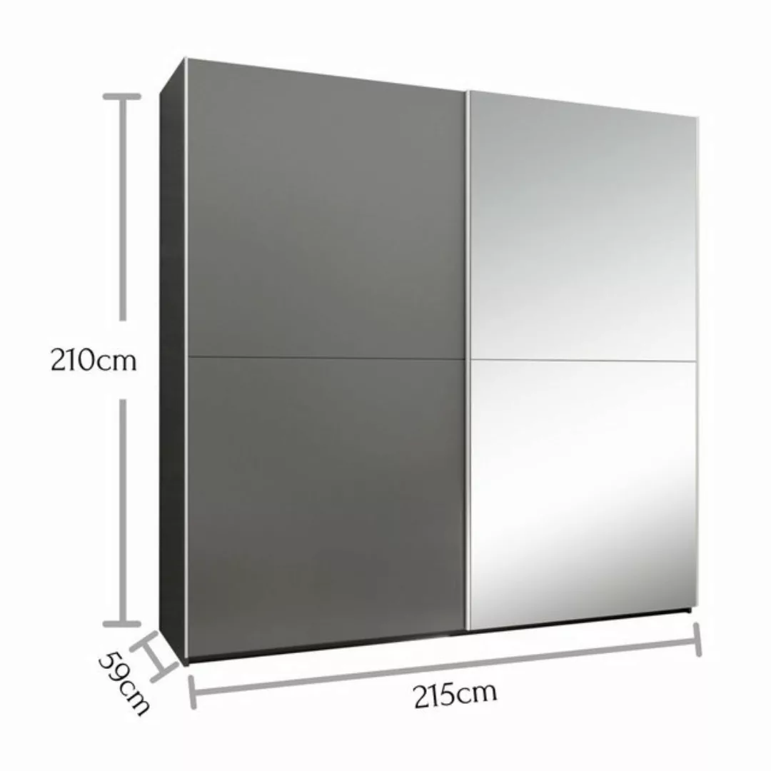 Pol-Power Schwebetürenschrank 215 x 210 x 59 cm (B/H/T) günstig online kaufen