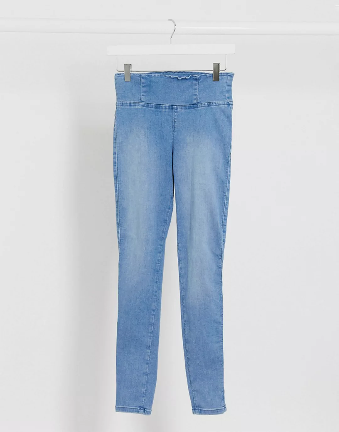 Urban Bliss – Blaue Skinny-Jeans mit Superstretch ohne Verschluss-Schwarz günstig online kaufen
