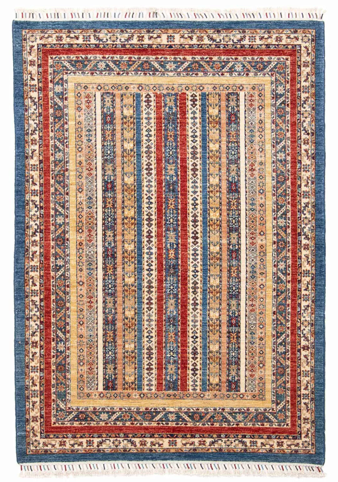 morgenland Orientteppich »Ziegler - 220 x 153 cm - blau«, rechteckig, Wohnz günstig online kaufen