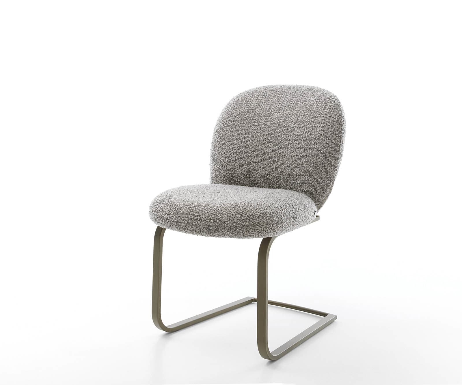 DELIFE Polsterstuhl Nube-Flex, Freischwinger flach Effektfinish günstig online kaufen