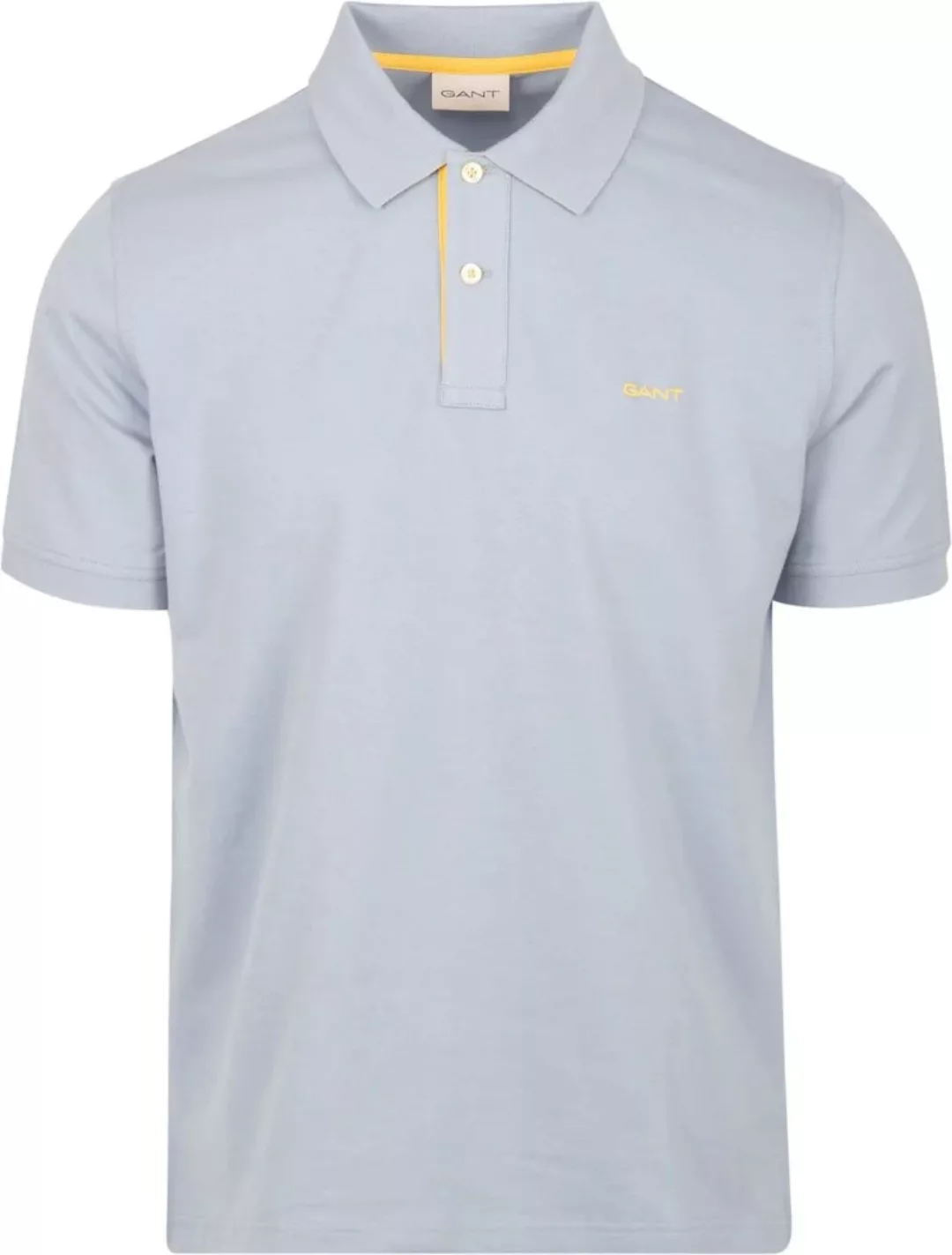 Gant Contrast Piqué Poloshirt Hellblau - Größe 3XL günstig online kaufen