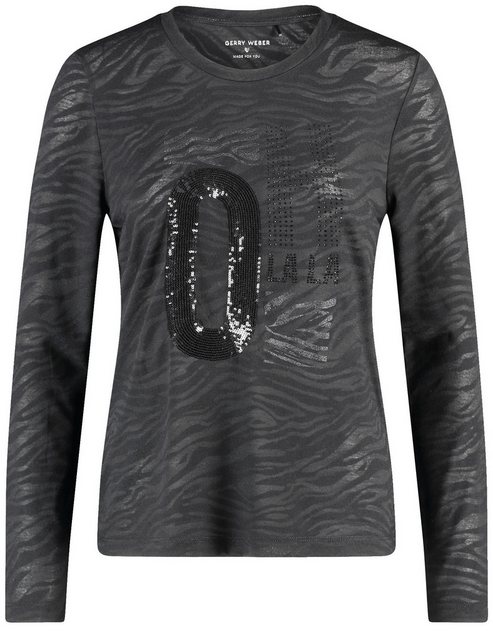 GERRY WEBER Kurzarmshirt Langarmshirt in Ausbrenner-Qualität günstig online kaufen