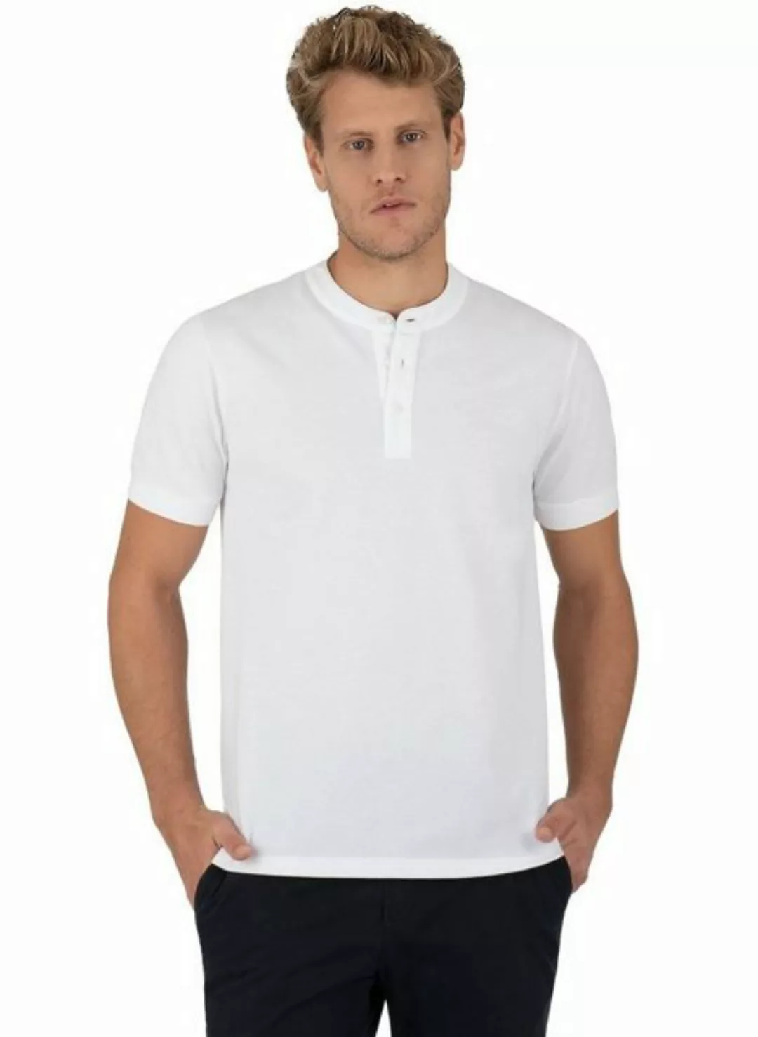 Trigema T-Shirt TRIGEMA Henley Shirt mit Knopfleiste (1-tlg) günstig online kaufen