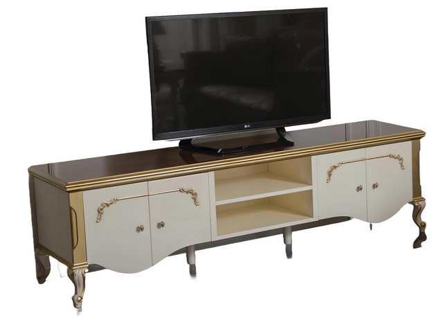 Xlmoebel TV-Schrank Neuer weißer Fernsehschrank mit Sideboard und Lowboard- günstig online kaufen