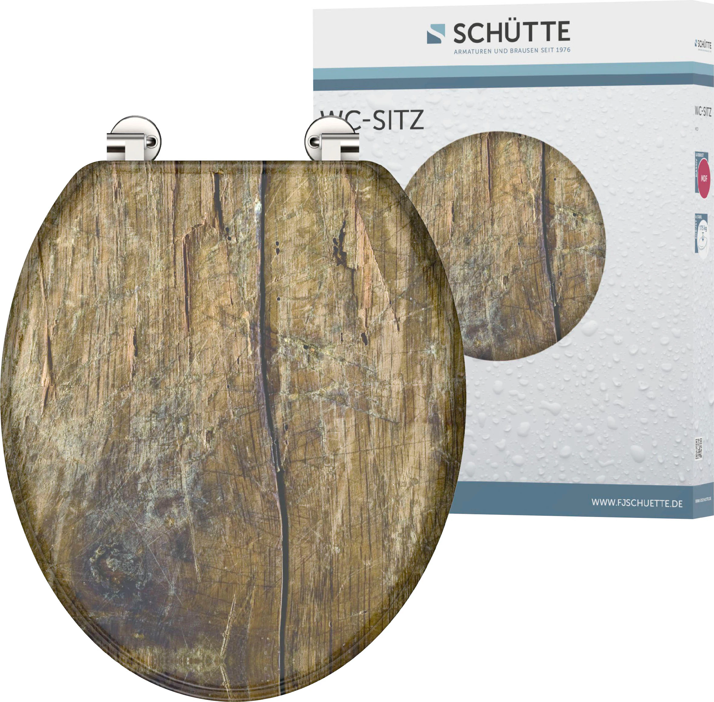 Schütte WC-Sitz "Solid Wood", MDF-Holzkern günstig online kaufen