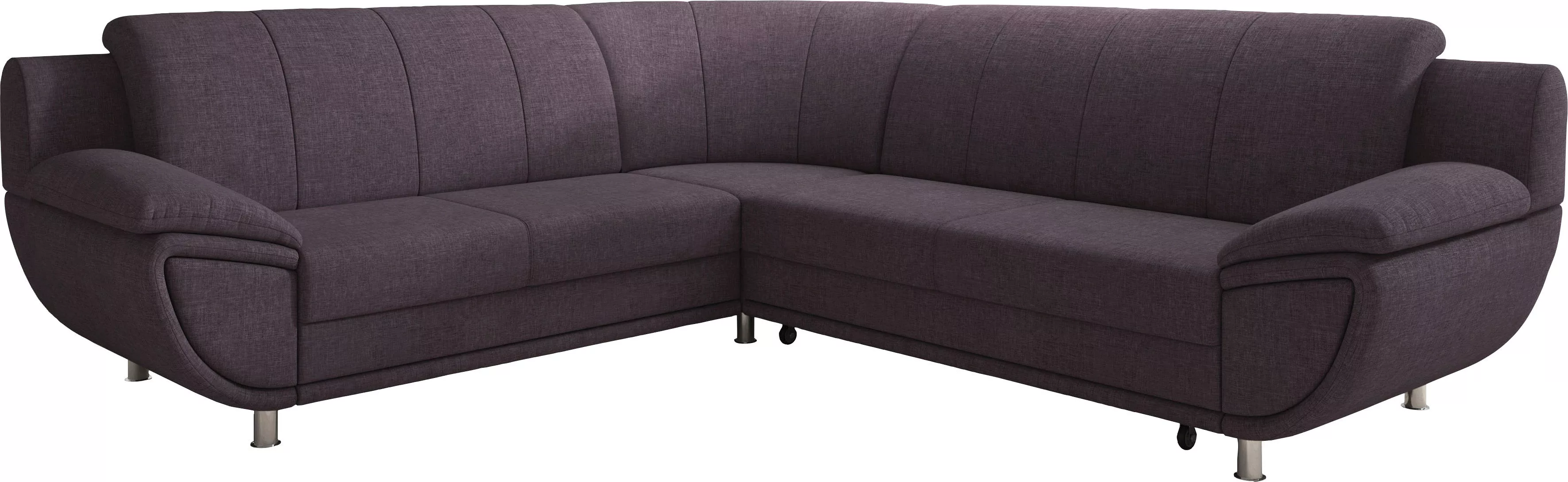 TRENDMANUFAKTUR Ecksofa "Rondo II, zeitlos & elegant, bequeme Armlehnen, L- günstig online kaufen