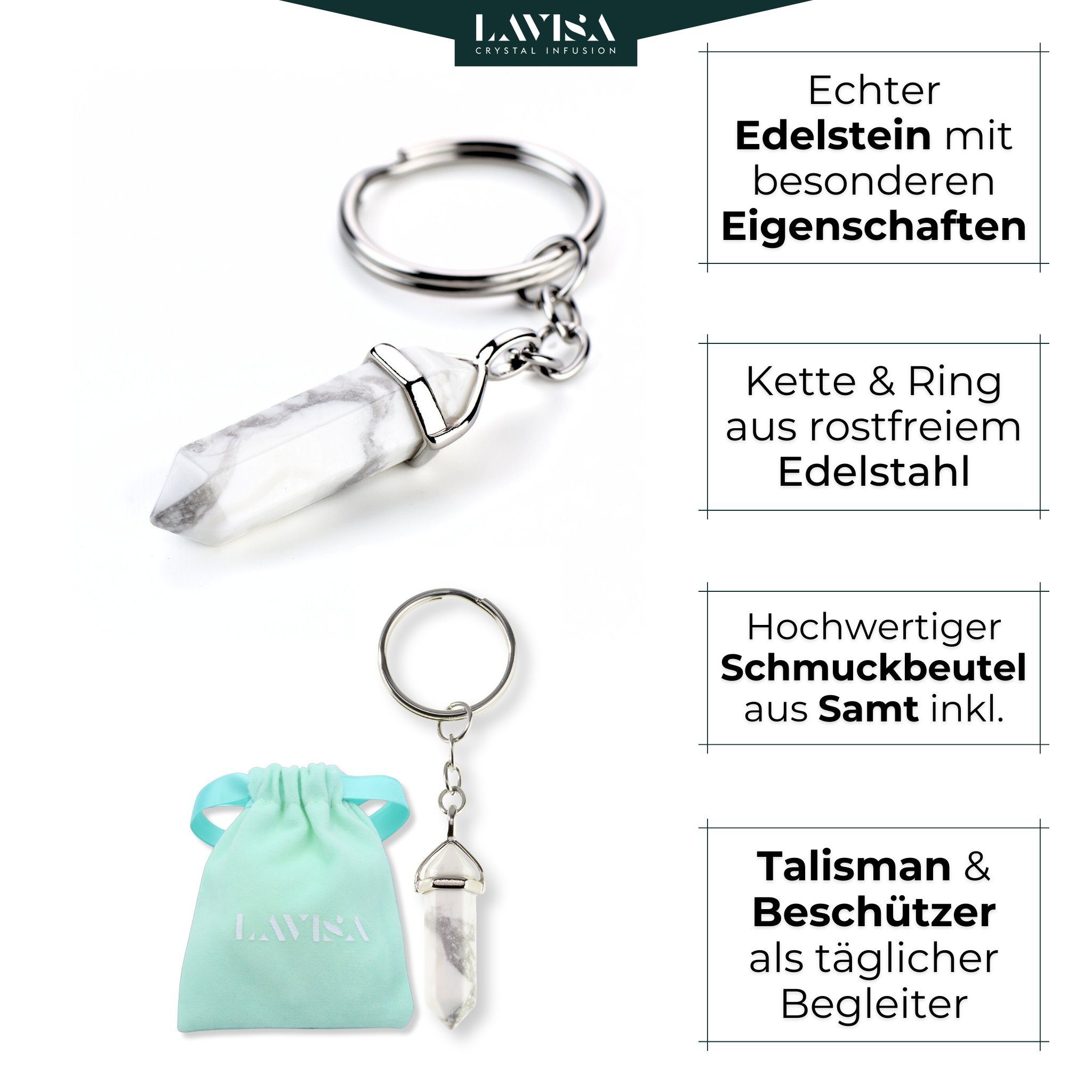 LAVISA Anhänger Schlüssel Edelstein - Schlüsselanhänger günstig online kaufen