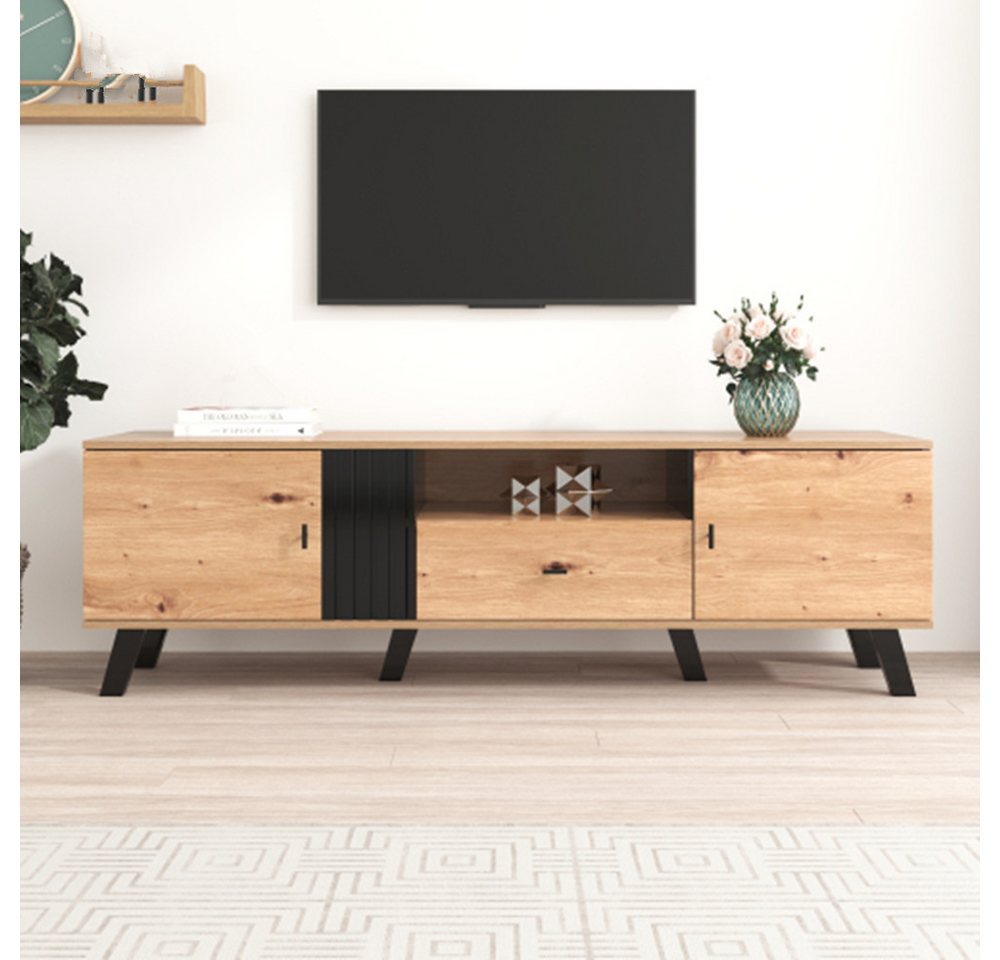 XDeer TV-Schrank TV-Schrank mit Holz,TV-Möbel, Lowboard mit Schubladen, Vie günstig online kaufen