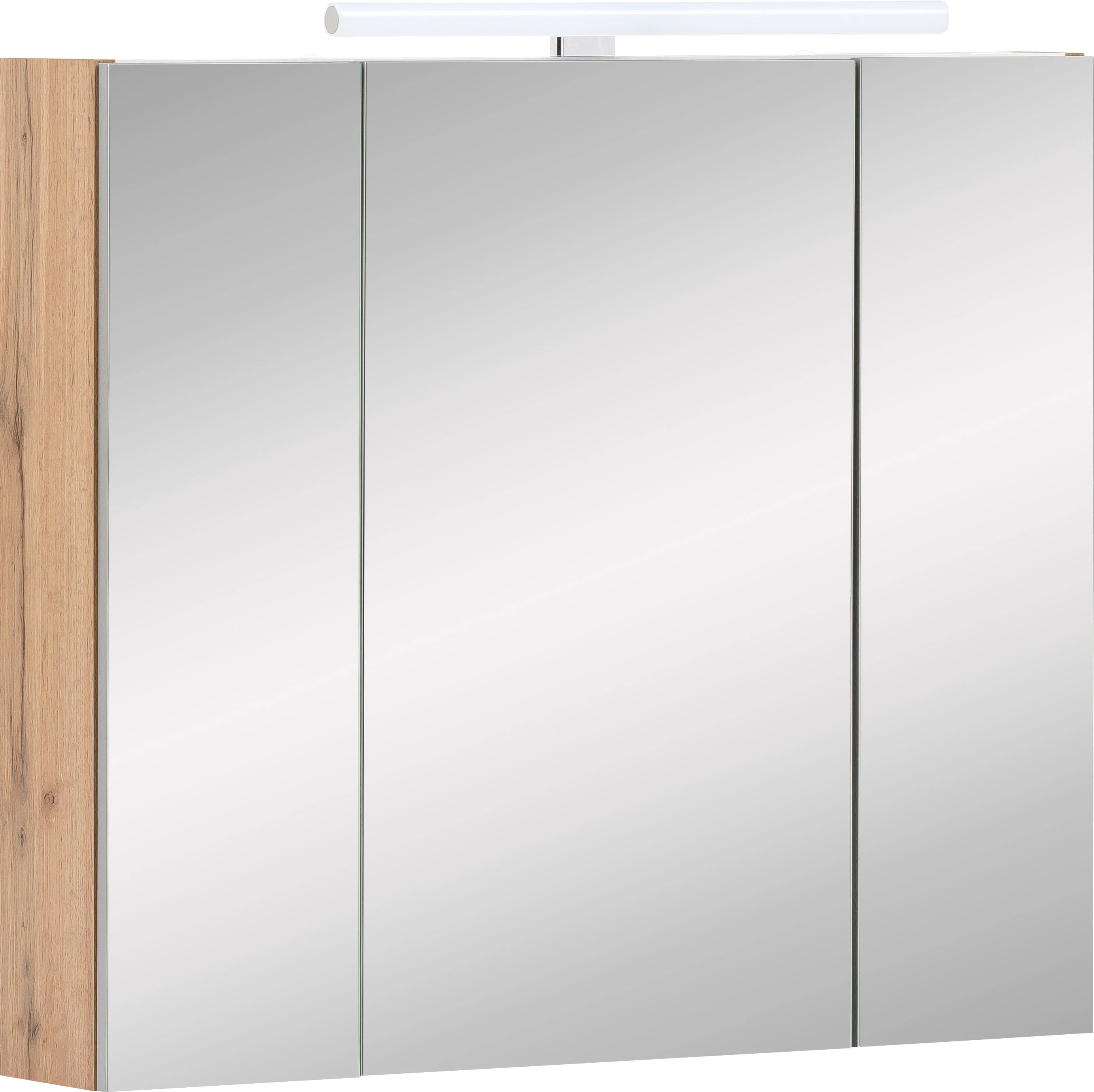 Schildmeyer Spiegelschrank "Duo", Breite 80 cm, 3-türig, LED-Beleuchtung, S günstig online kaufen