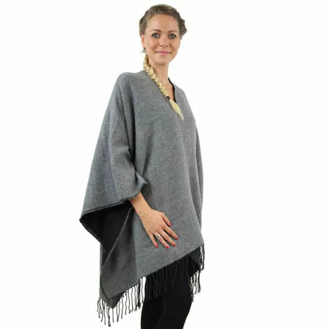 Antonio Strickponcho Antonio Cape,Poncho, uni color grau günstig online kaufen