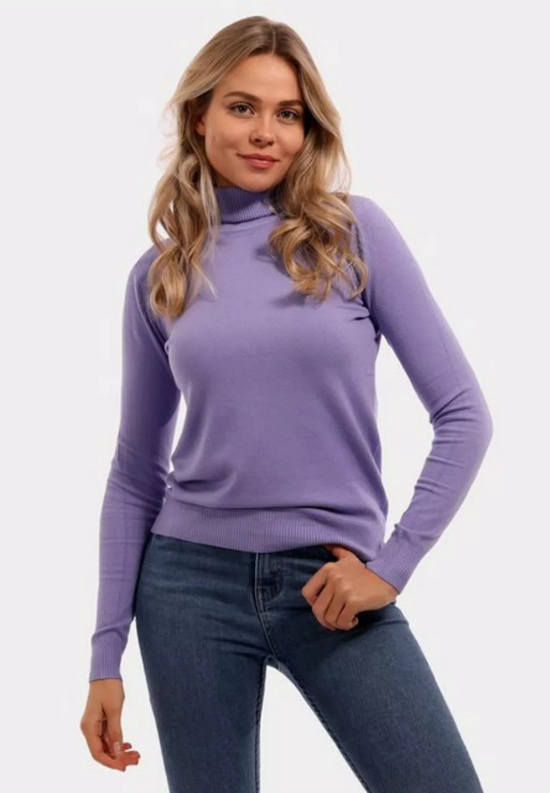 YC Fashion & Style Strickpullover Basic Rollkragenpullover aus Feinstrick ( günstig online kaufen