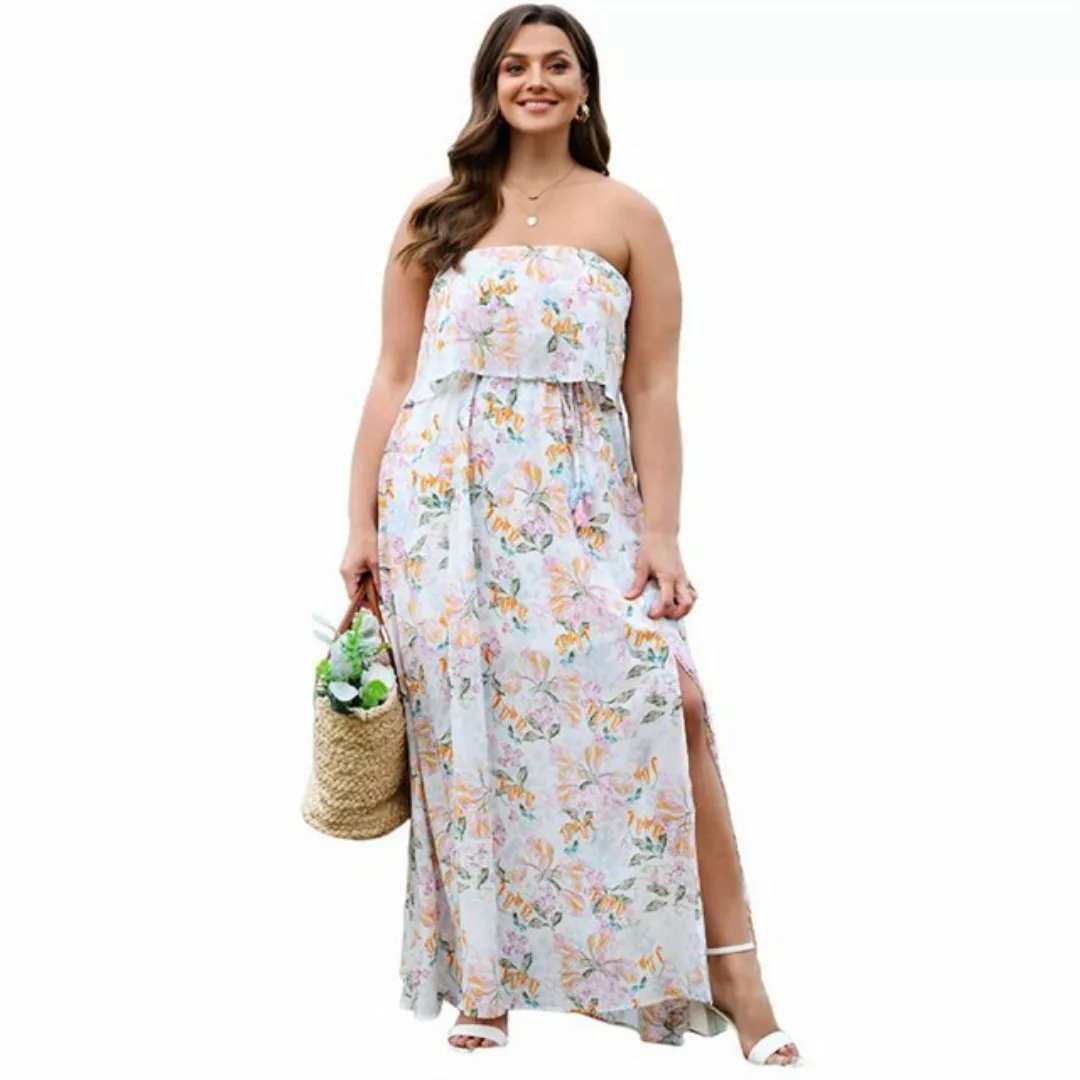 RUZU UG Dirndl Blumenkleid im Resort-Stil, sexy Kleid (1-tlg) günstig online kaufen