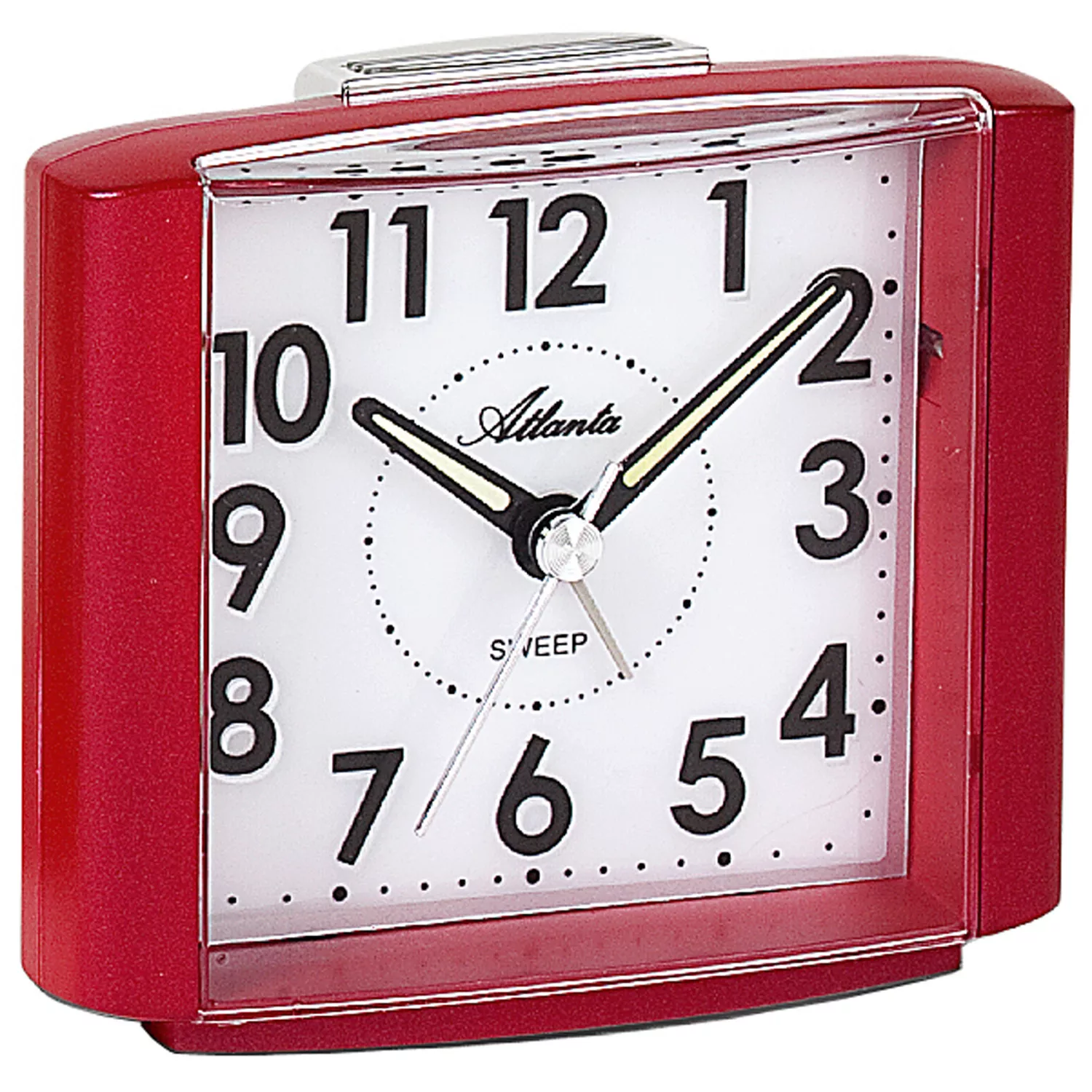 Atlanta 1959/1 Wecker Quarz Analog Rot Leise Ohne Ticken Mit Licht Snooze günstig online kaufen