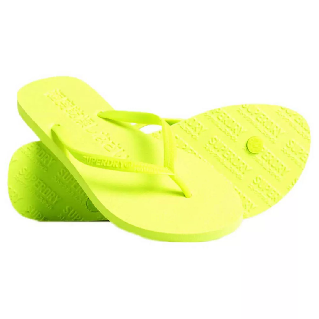 Superdry Super Sleek Fluro Flip-flops EU 36-37 Neon Yellow günstig online kaufen