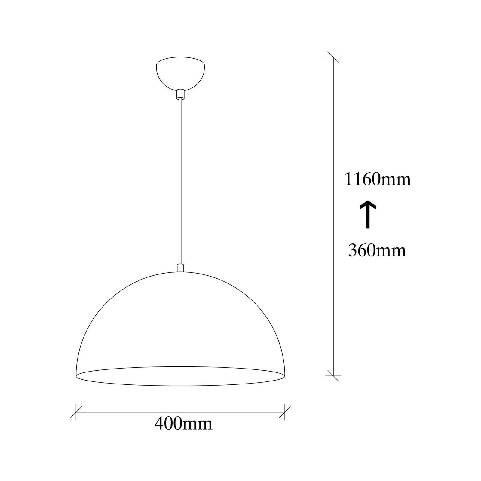 Hängeleuchte Berceste 232-S Ø40cm weiß/gold günstig online kaufen