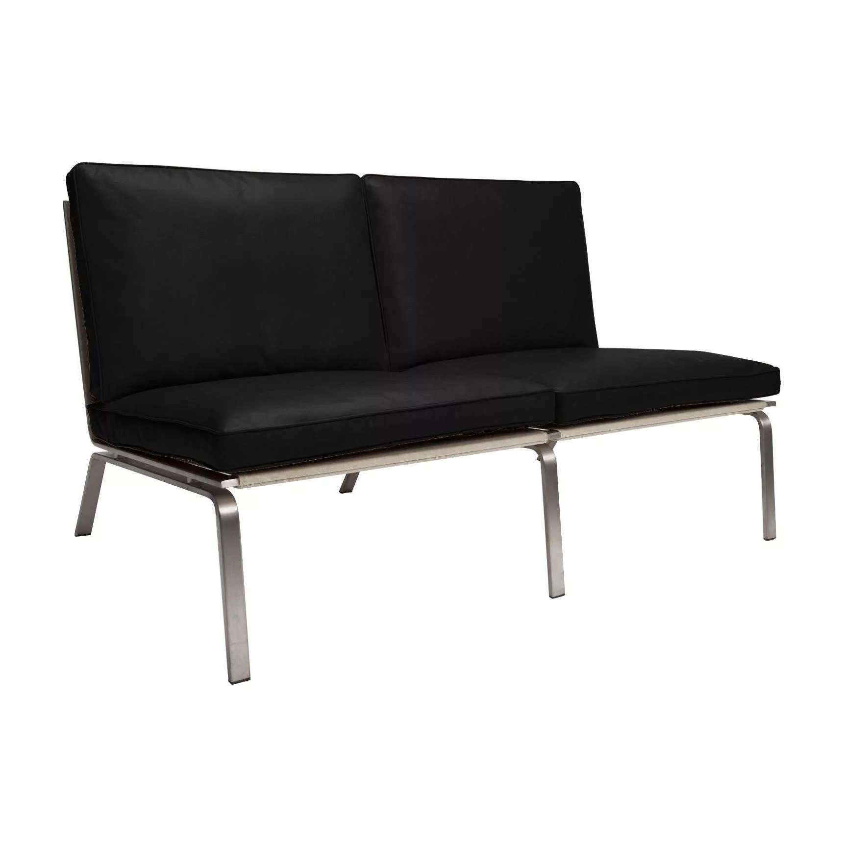 NORR 11 - Man Lounge 2-Sitzer Ledersofa - schwarz/Leder Premium Leather Bla günstig online kaufen