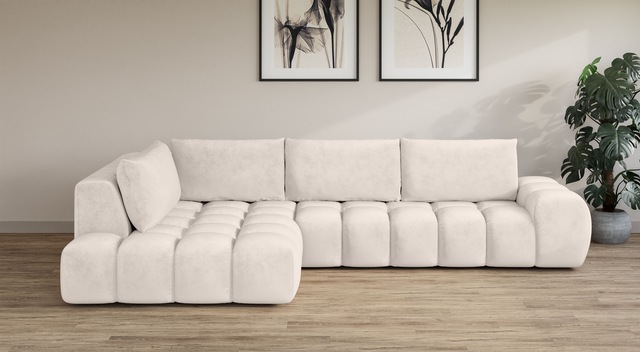 INOSIGN Ecksofa "AZITA Designsofa, elegant und bequem L-Form, Bubble-Optik" günstig online kaufen
