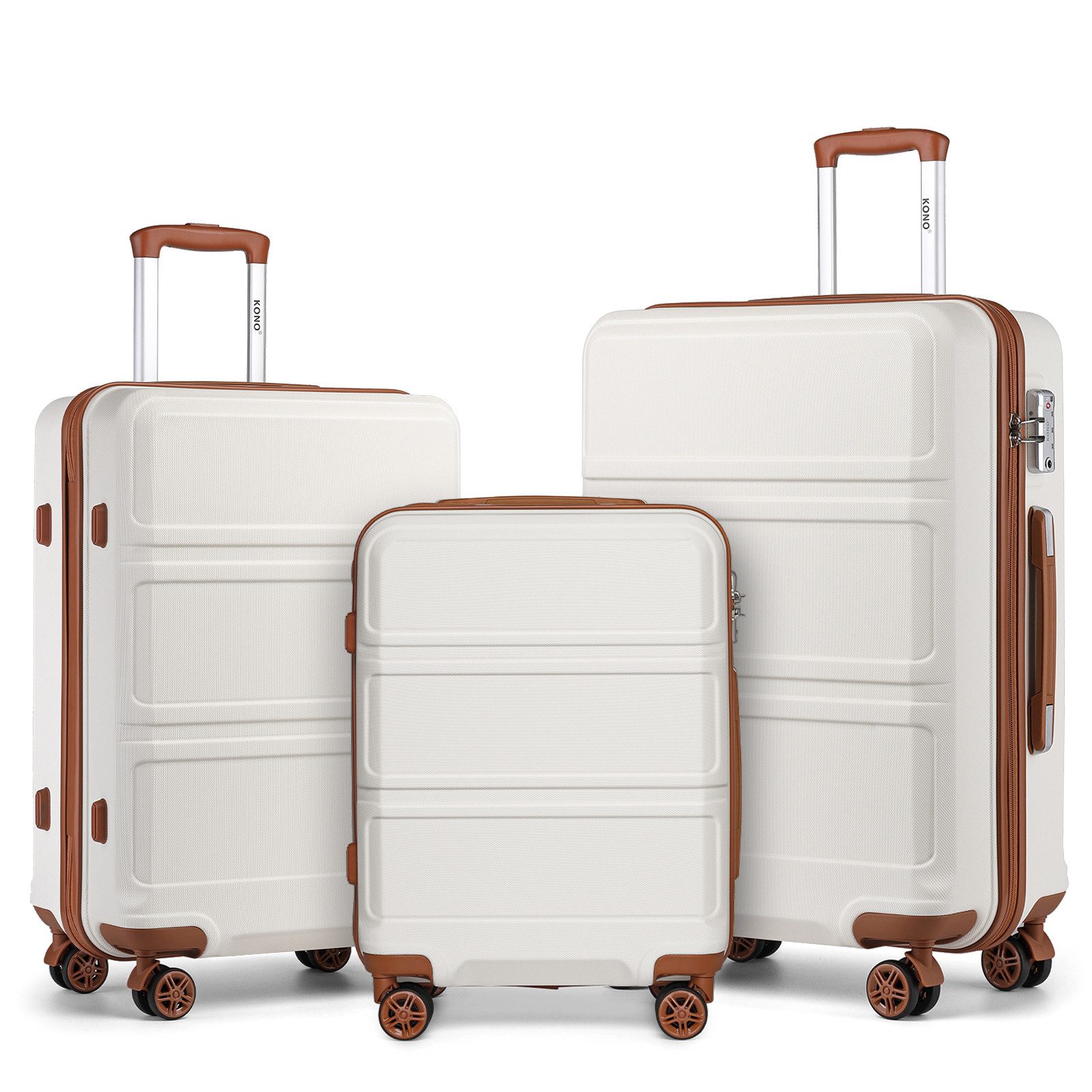 KONO Hartschalen-Trolley mit TSA-Schloss - Reisekoffer günstig online kaufen